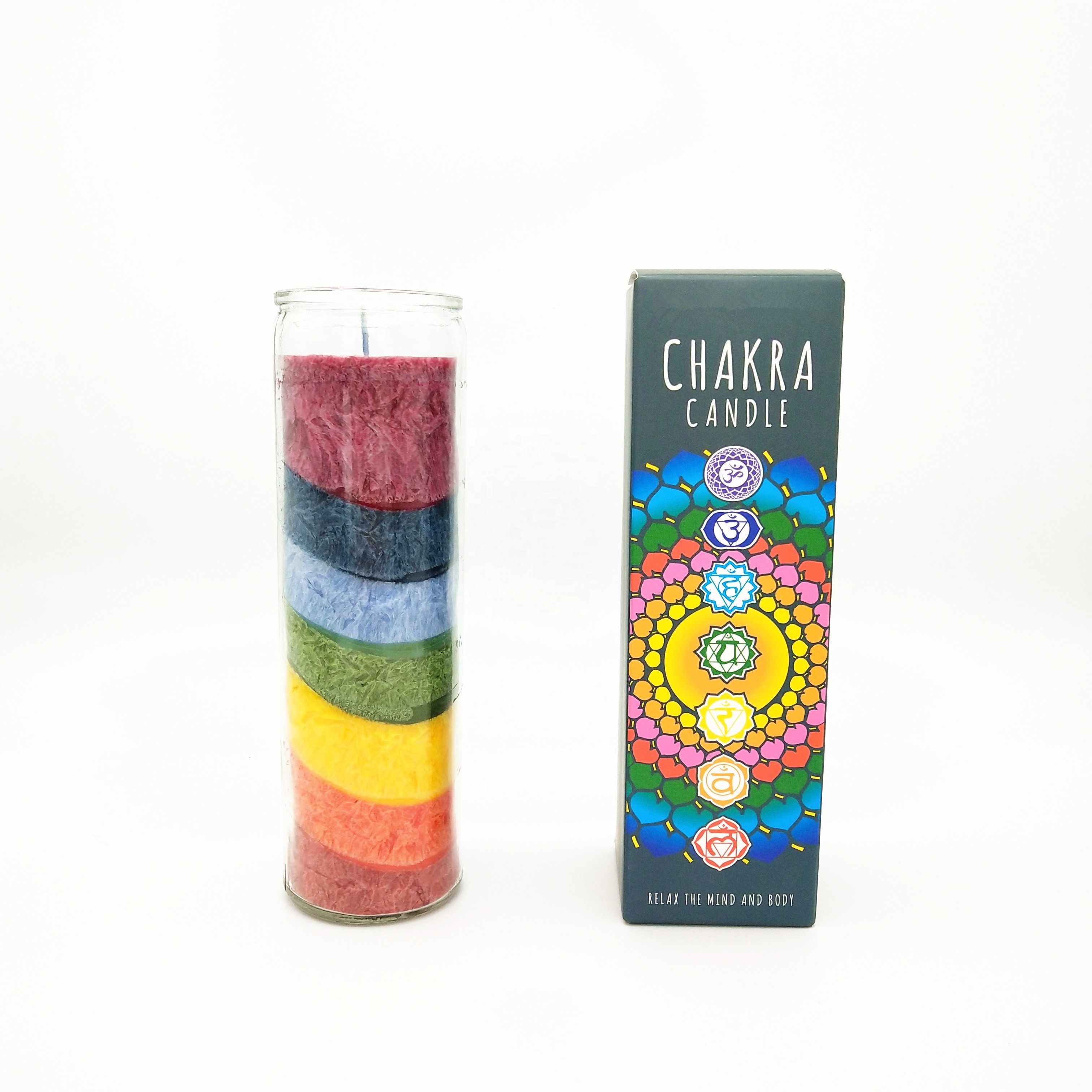 Wholesale Custom Energy Spirit Glass Jar Scented 7 days Chakra Candle