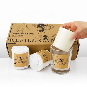 New Trendy Eco-Friendly Custom Design Personalized Home Aroma Refill Candle Scented Soy Wax Gift Set Wholesale