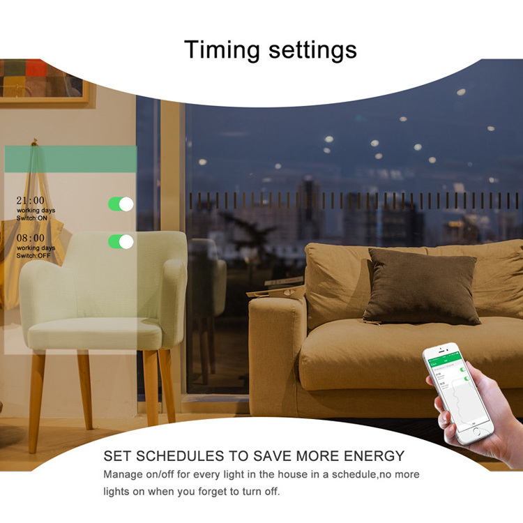 Alexa Google home voice control US single pole 3 way smart wifi zigbee wall touch light switch