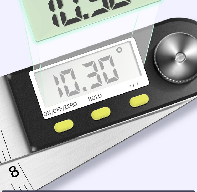 360 Degrees Measurement 2 In 1 Digital Display Woodworking Angle Ruler meter 0-200 300 500 Stainless Steel Ruler