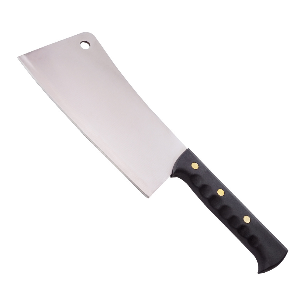 Cleaver Knife Chopper Butcher Knife With Grooved Plastic Handle