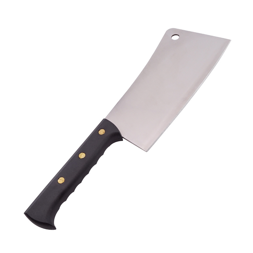 Cleaver Knife Chopper Butcher Knife With Grooved Plastic Handle