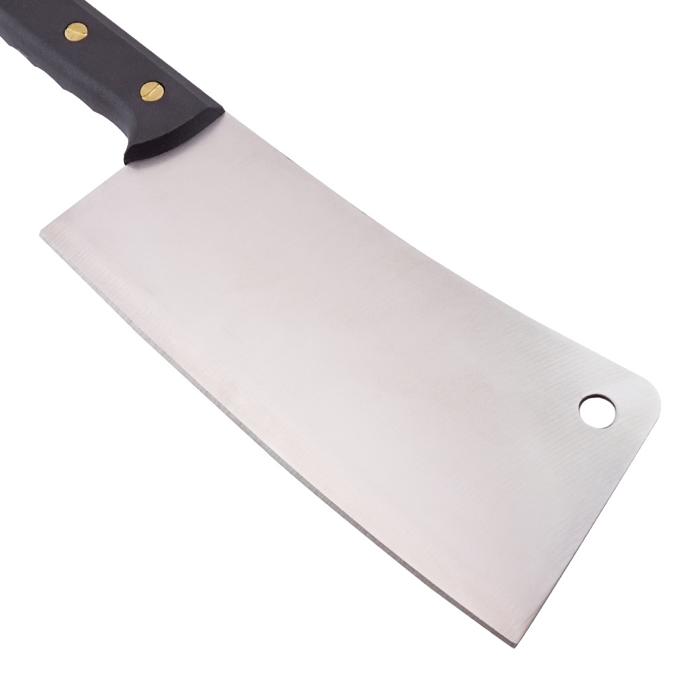 Cleaver Knife Chopper Butcher Knife With Grooved Plastic Handle