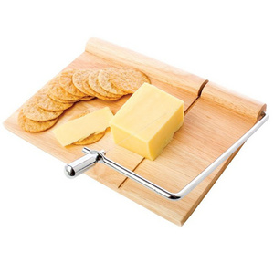 Stainless Steel Cheese Slicer Cheese Cutter For Hard Cheese With Wire Cutting Board