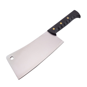 Cleaver Knife Chopper Butcher Knife With Grooved Plastic Handle