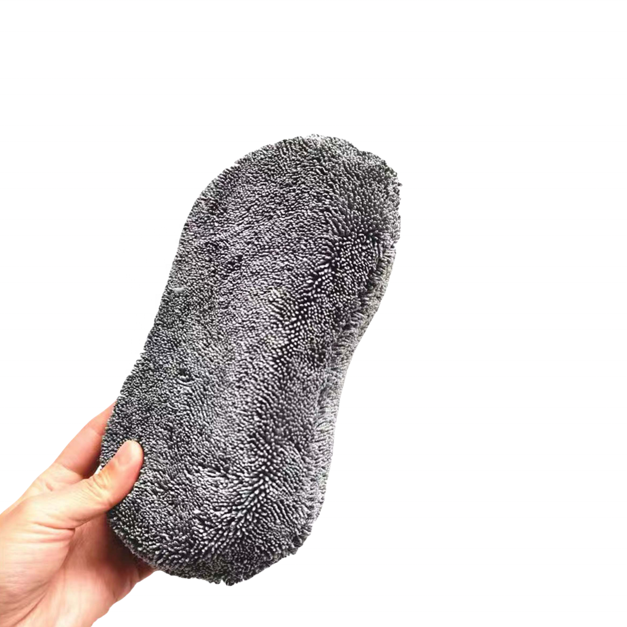 Selected Auto twisted loop microfiber car wash pad with thick dense foam eight shape car cleaning sponge detailing foam pad