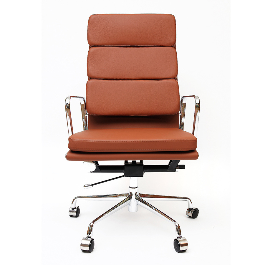 Designer vintage leather high back aluminium base executive swivel EA219 office chairs