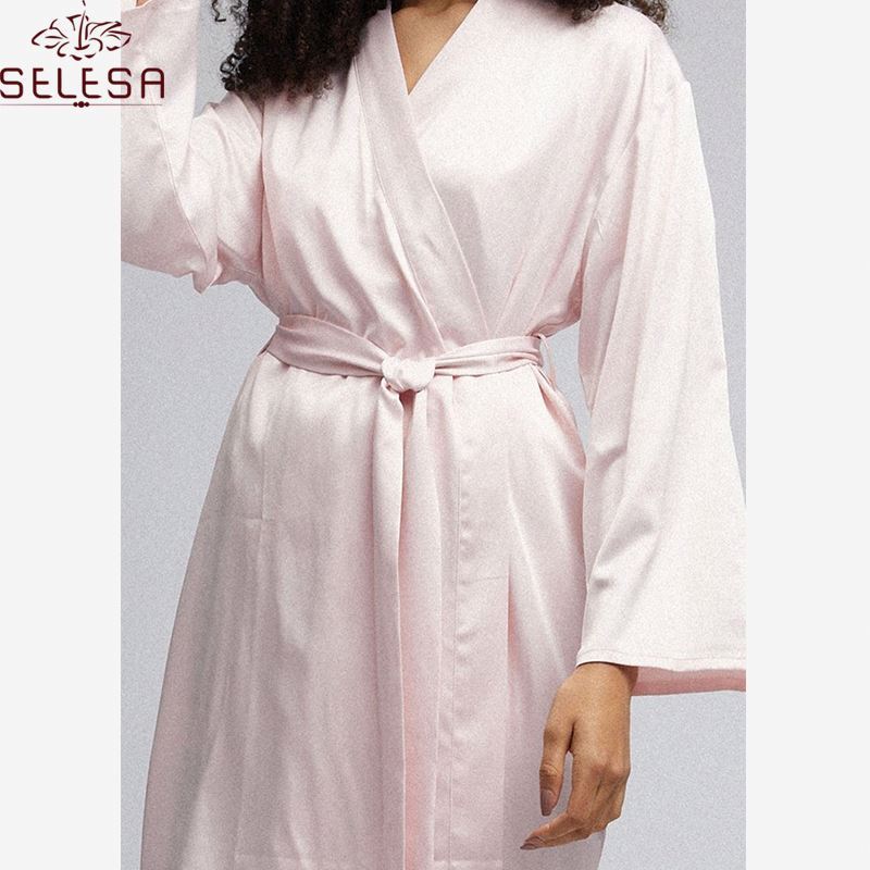 New Beautiful Satin Pajamas Pearl Nighty Women Bridesmaid Robe