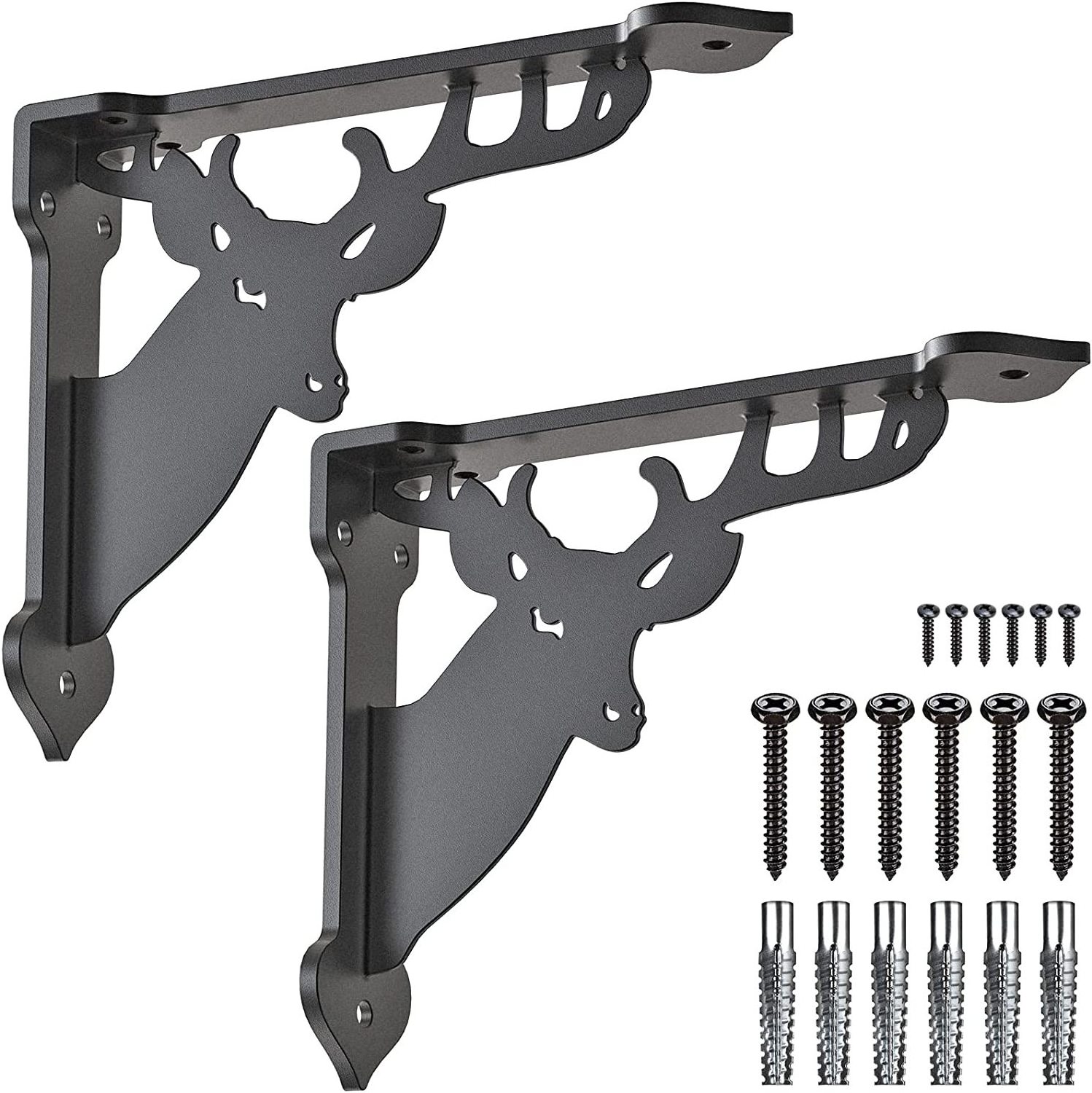 OEM L Shelf Bracket Heavy Duty DIY Open Shelving Hardware Included Iron Metal Scaffold Black Wall Floating Shelf Brackets