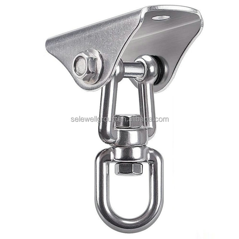 Heavy Duty Swing Hangers Set 1000LB Capacity Stainless Steel 304 Swivel Hooks Wooden Swing Sets Yoga Hammock