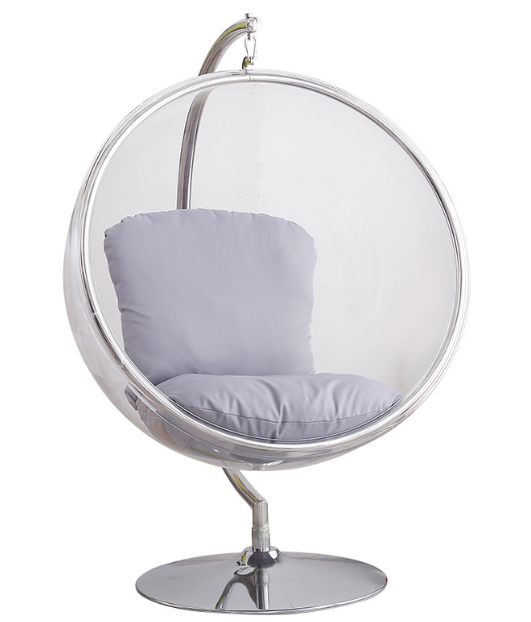 SELEWELL Transparent hanging chairs Swing Floor Stand PVC/acrylic Bubble Chair Swing Chairs