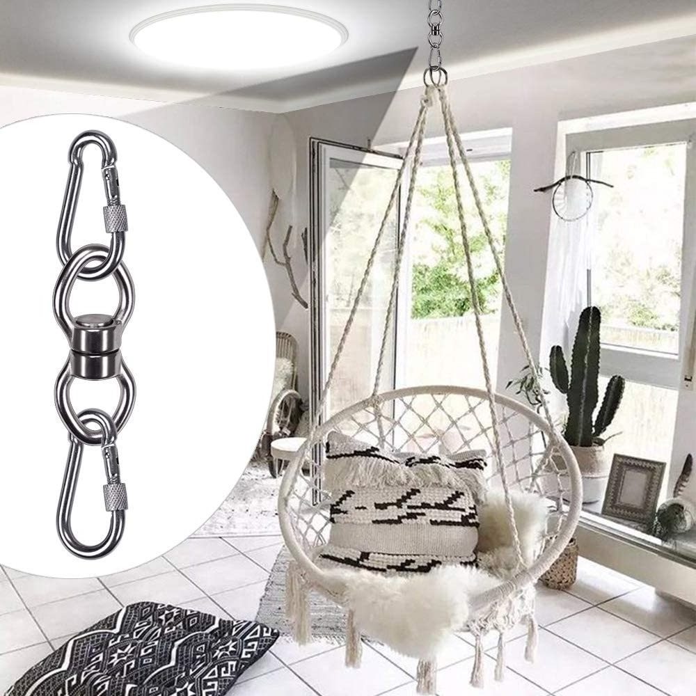 Safest Rotational Device Swing Swivel Hanging Accessory with Carabiners for Tree Swing And Yoga