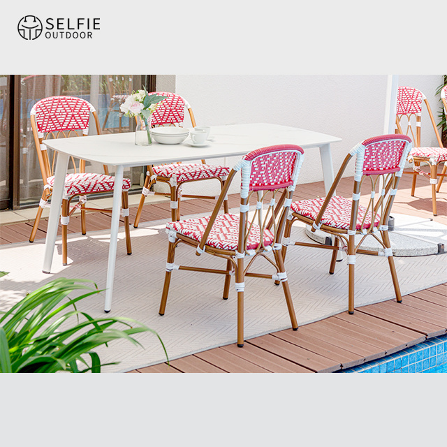 Wedding Furniture Chair for Restaurant Rattan Chair Foldable Table Wicker Chair