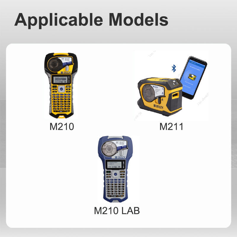 100% Compatible Brady 19.1MM*6.4M White on Red Vinyl Material M21 750 595 RD Label Tape for Brady M210 M211 Brady-M210-LAB