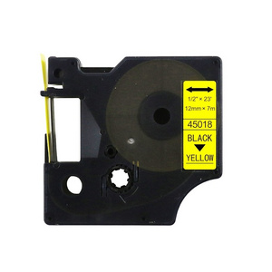 12mm Black On Yellow Compatible Label Tape Cartridge 45018 For DYMO LabelManager 160 Printer