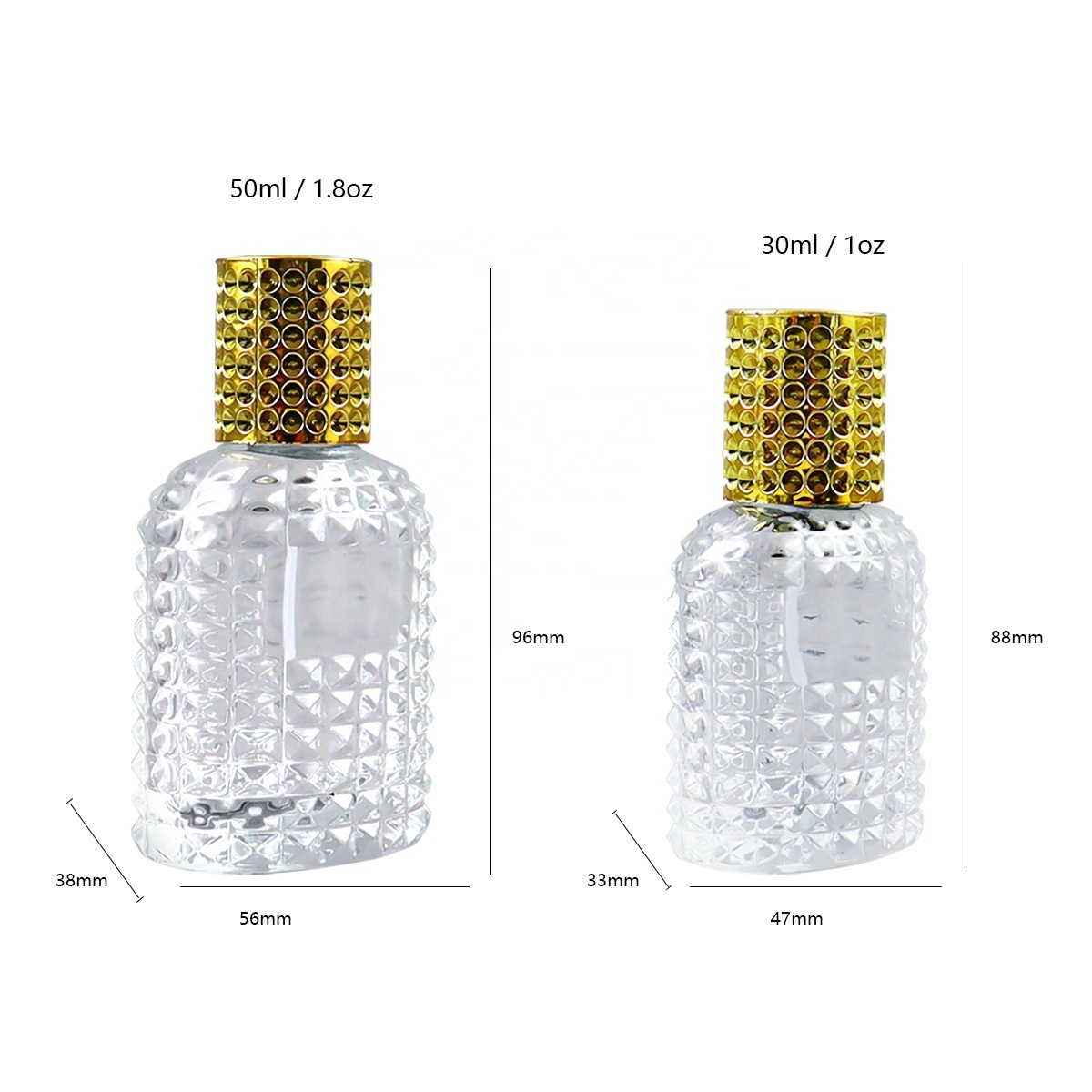 Pineapple Shaped fish scales surface screw empty perfume bottle man 50 ml perfume spray bottles 30ml 50ml with gold sprayer