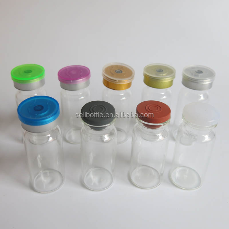 Hot 10ML Clear Injection Vial 10CC Medicine Glass Bottle With Different Color Flip Off Cap For Steroid 2250