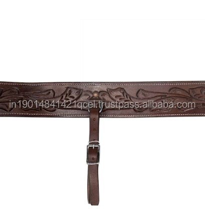 Attractive Black Color Lightweight Western Leather Horse Saddle Cinch Saddle Girth Bucking Strap Trail Tack Size