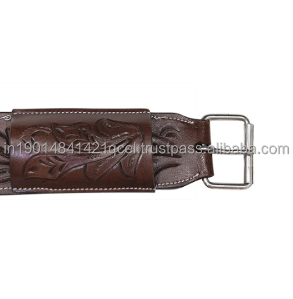 Attractive Black Color Lightweight Western Leather Horse Saddle Cinch Saddle Girth Bucking Strap Trail Tack Size