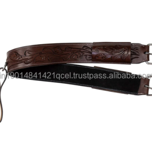 Attractive Black Color Lightweight Western Leather Horse Saddle Cinch Saddle Girth Bucking Strap Trail Tack Size