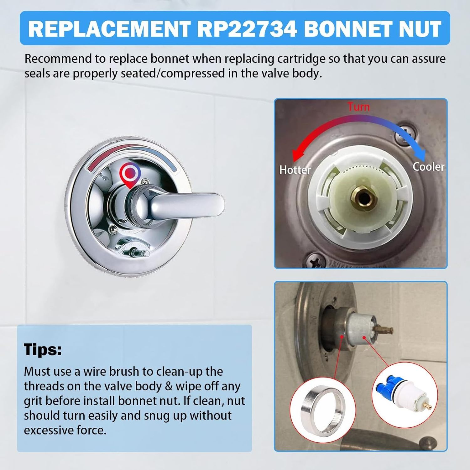 Delta Shower Cartridge Replacement for Delta 1300/1400 Series Single Handle Bath Tub Shower Faucet Replace me