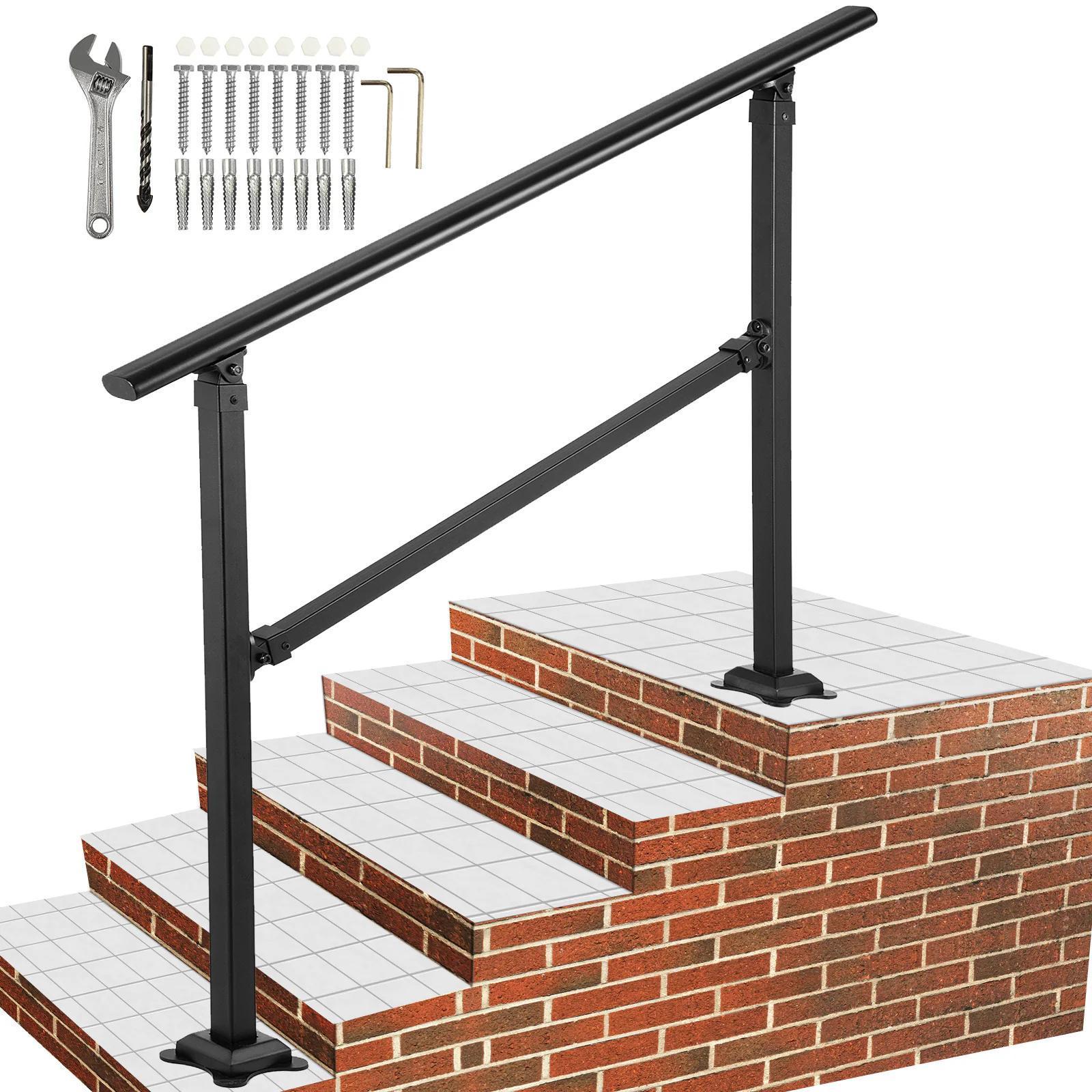 quality wholesale CR Fence & Rail Hand Rails for Outdoor Steps, 3 Step Handrail & Indoor Stair Railing Kit