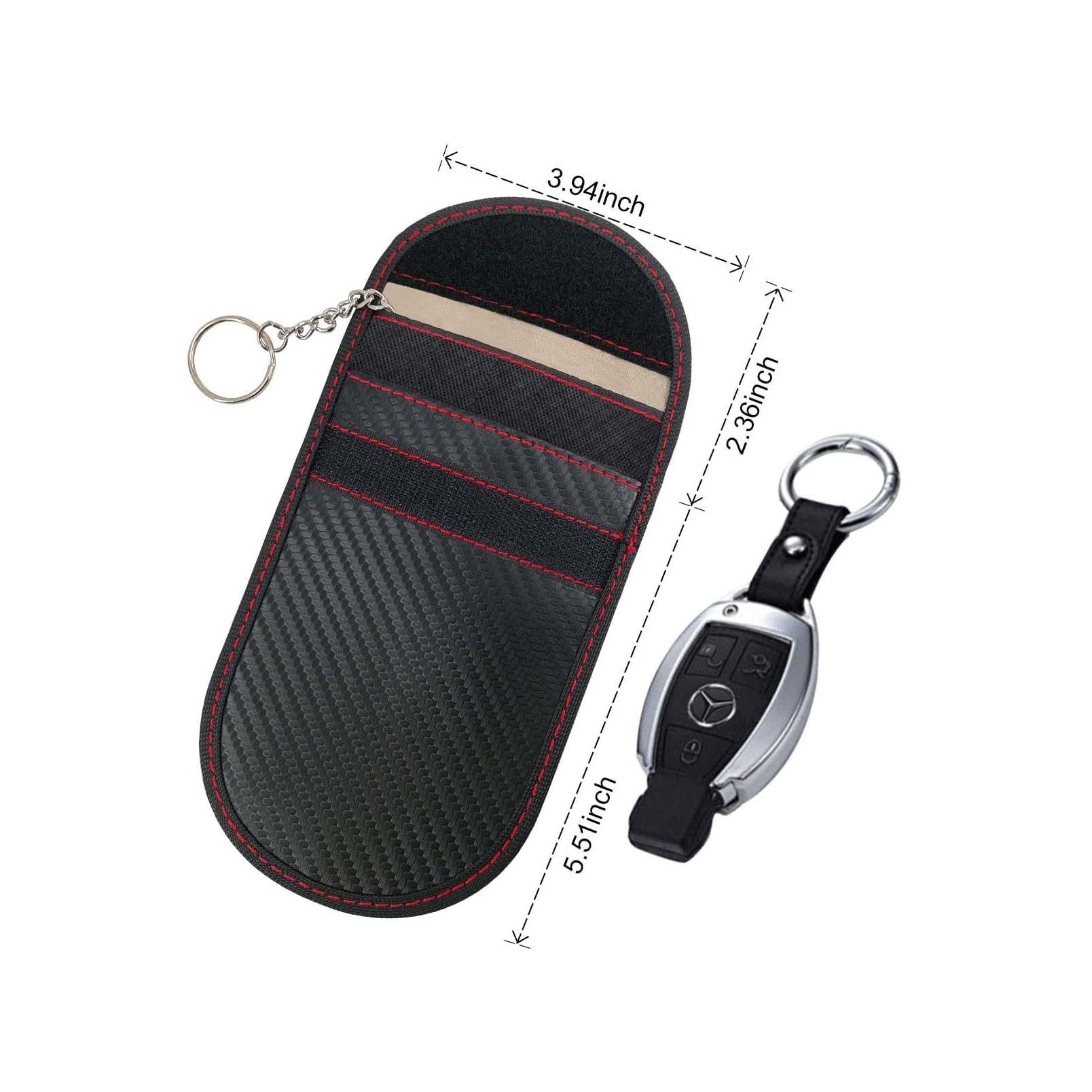 Hot Selling Anti Theft Safety Case Leather Mobile Keyless Car Key Storage Fob Rfid Signal Blocking Cage Faraday Box