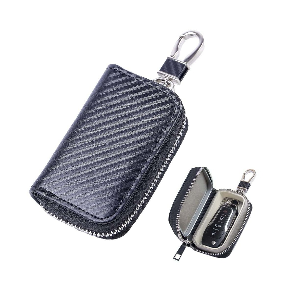 Hot Selling Anti Theft Safety Case Leather Mobile Keyless Car Key Storage Fob Rfid Signal Blocking Cage Faraday Box