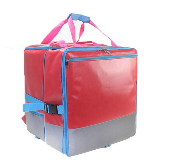 Custom Food Delivery Bag Backpack Insulated Thermal Food Delivery Bag With Sides Pockets Portable Ice Lunch Cooler Bag