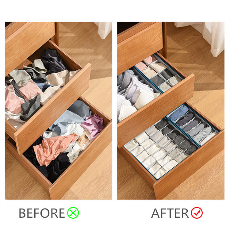 underwear storage box sock bra storage underwear drawer organizer foldable underwear divider box for closet