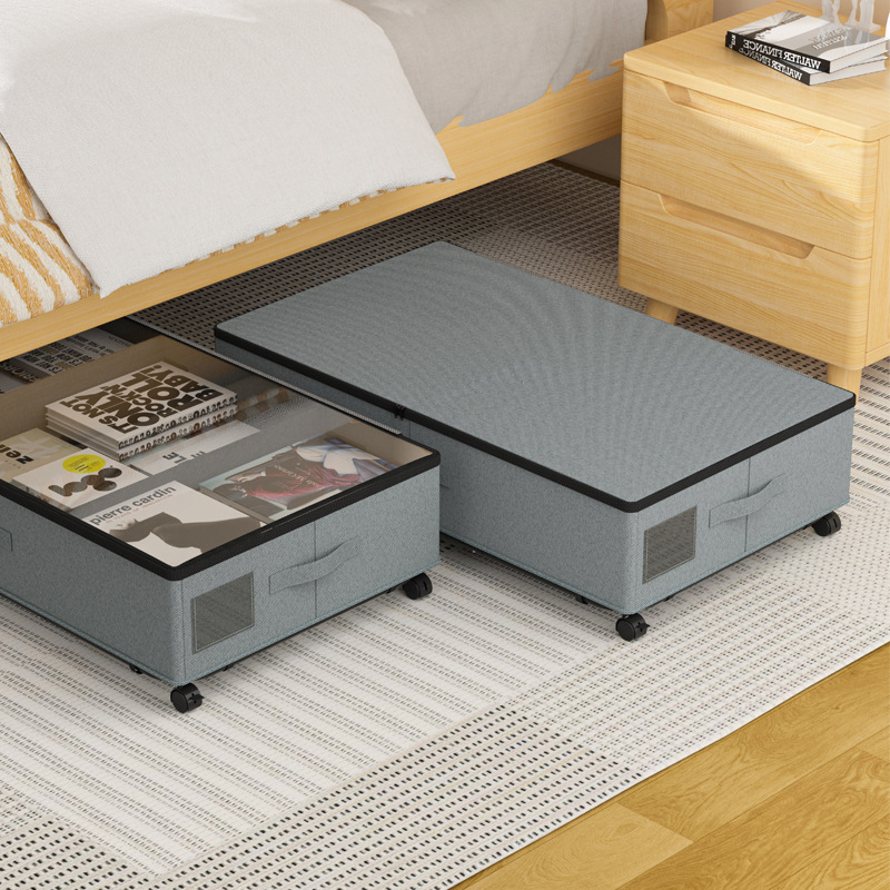 Under Bed Storage Containers with Wheels Rolling Underbed Storage Under Bed Shoe/Clothing/Bedsheet Storage