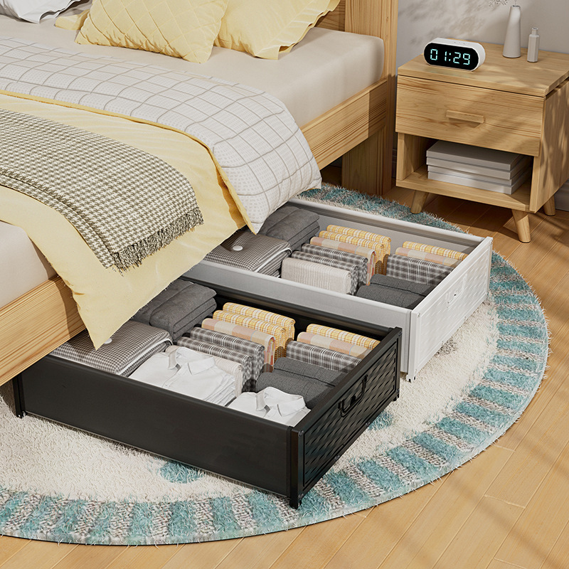 Under Bed Storage With Wheels Clear Window Underbed Storage Containers Large Space-saving Drawer for Home