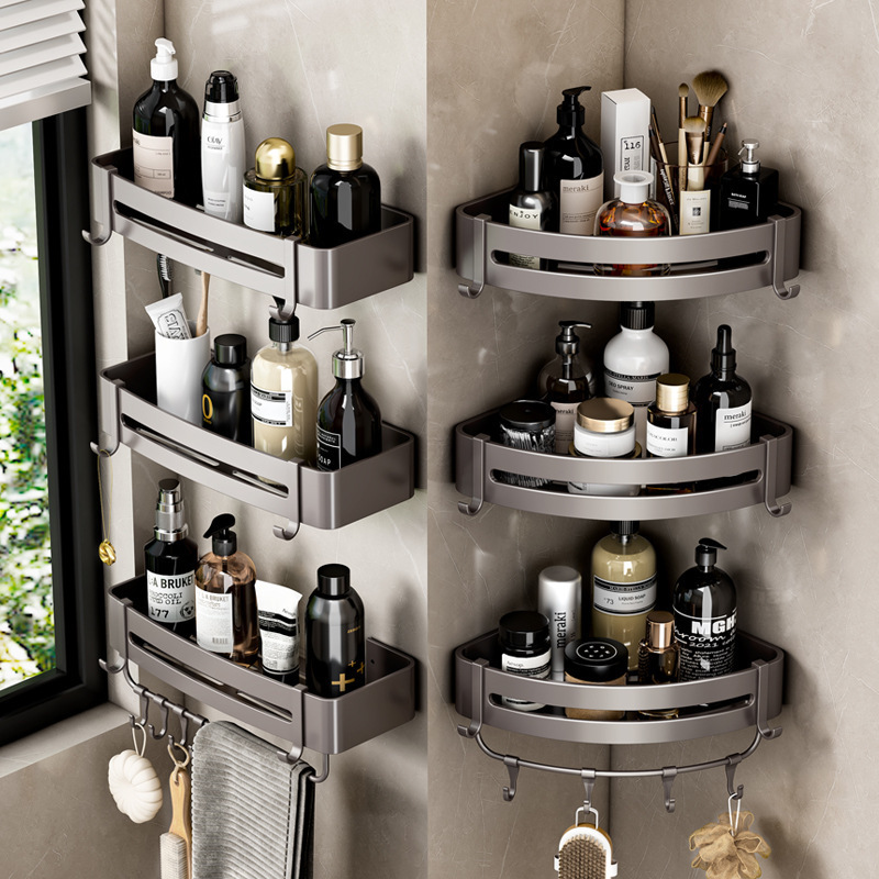 Aluminum Shower Caddy Corner Tier Shelf Shower Organizer Storage Home bathroom Accessories