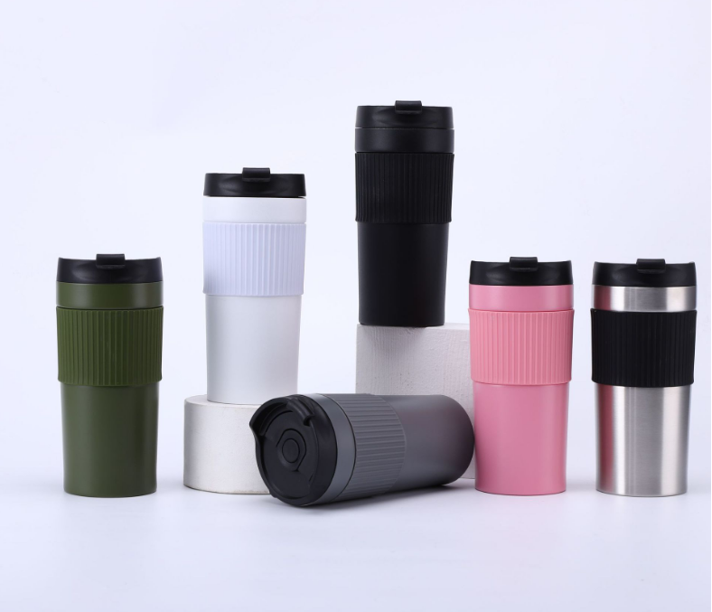 Travel Vacuum Insulated Coffee French Press Mug, Tumbler with Coffee Press Plunger. Tea Press Hot or Cold Brew 450ml