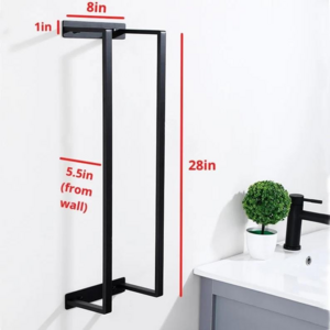 Towel Rack for Rolled Towels, Wall Mounted Metal Bathroom Organizer, Bath Towel Holder for Modern Small SpaceTowel Storage