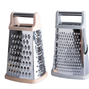 4 Sided Stainless Steel Professional Box Grater Best for Parmesan Cheese, Vegetables, Ginger