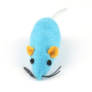 Sky blue plush mouse pet toy soft comfortable eco-friendly bite resistant cat interactive sounding molalr toys