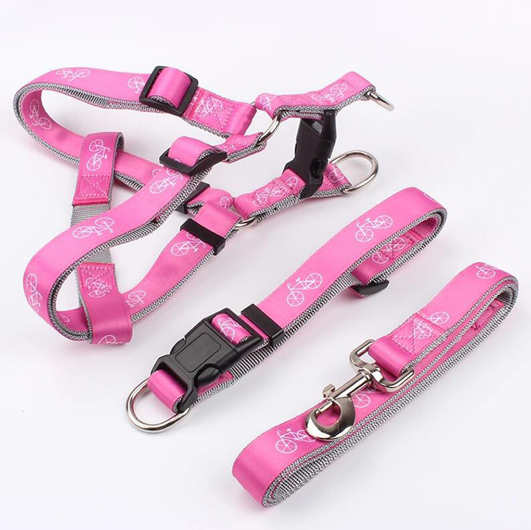 Eco-friendly comfortable custom national style pet supplies dog walking rope printing LOGO polyester heat transfer dog leash