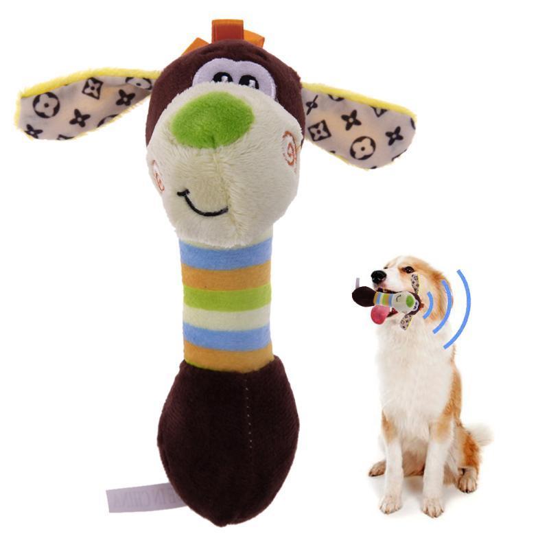 Cute Pet Dog Toys Chew Squeaker Animals Pet Toys Plush Puppy Honking Squirrel For Dogs Cat Chew Squeak Toy Dog Goods