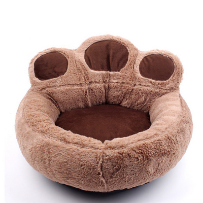 Creative Bears Paw Puppy Cat Bed Soft Plush Dog Beds Nest Warm Kennel Pet Bed Sofa Small Dog Cushion Basket Shape Winter Animal