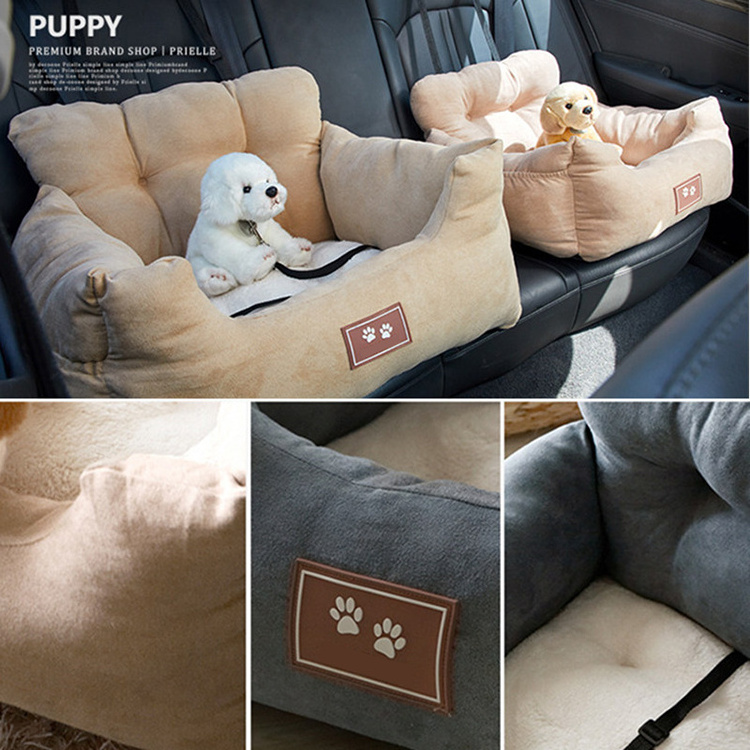 Custom LOGO soft comfortable car pet bed mat puppy car deep sleeping nest kennels bed for dog