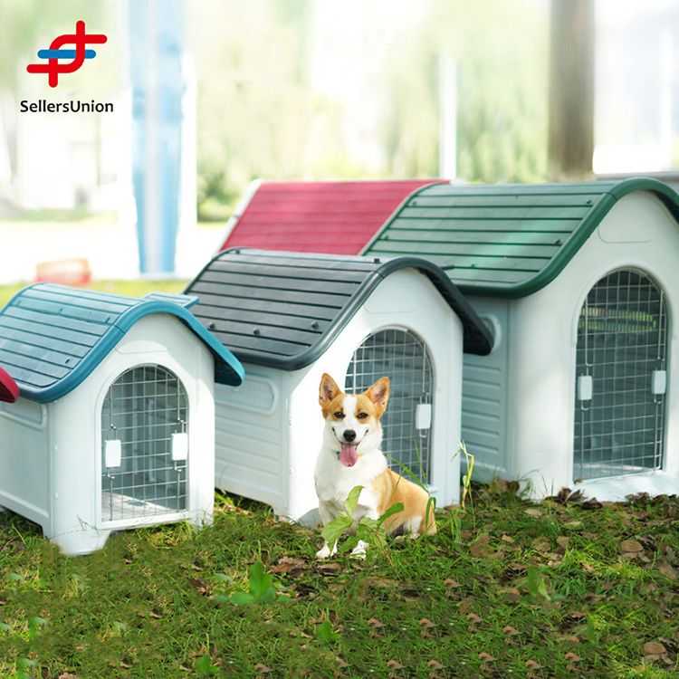 Four Seasons General Plastic Dog House Waterproof kennel Outdoor dog cage Large small dog shade pet villa Kennel