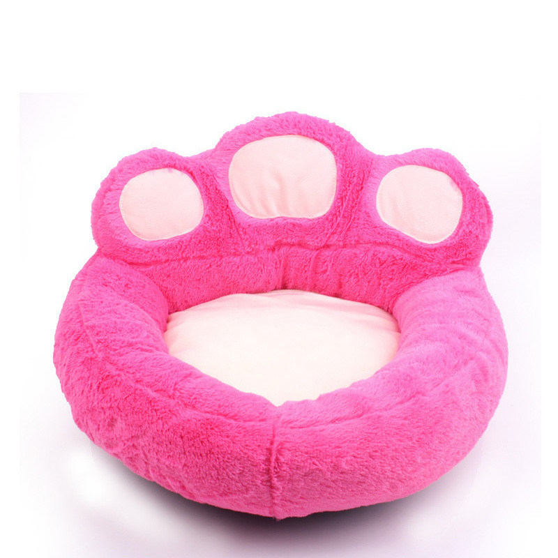 Creative Bears Paw Puppy Cat Bed Soft Plush Dog Beds Nest Warm Kennel Pet Bed Sofa Small Dog Cushion Basket Shape Winter Animal