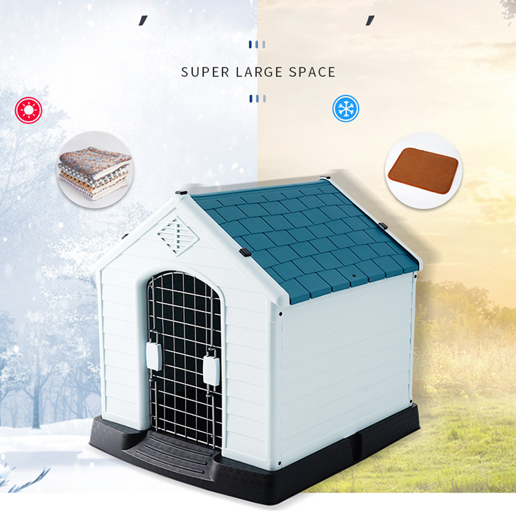 Four Seasons General Plastic Dog House Waterproof kennel Outdoor dog cage Large small dog shade pet villa Kennel