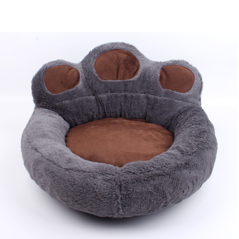 Creative Bears Paw Puppy Cat Bed Soft Plush Dog Beds Nest Warm Kennel Pet Bed Sofa Small Dog Cushion Basket Shape Winter Animal