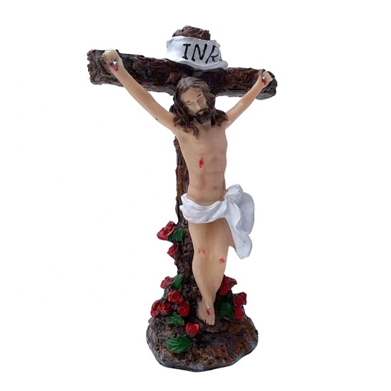 New Religious Church resin Catholic Jesus Portrait Home Decoration Gifts Jesus cross statue