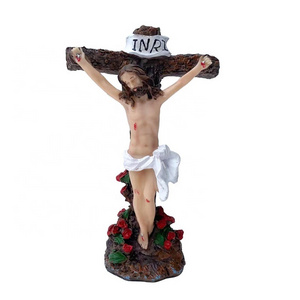 New Religious Church resin Catholic Jesus Portrait Home Decoration Gifts Jesus cross statue