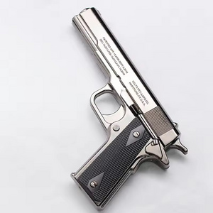 Factory Wholesale Creative 9mm Pistol Gun Shape Cigarette Cigar Torch Lighter  Flame gun shaped cigarette lighter