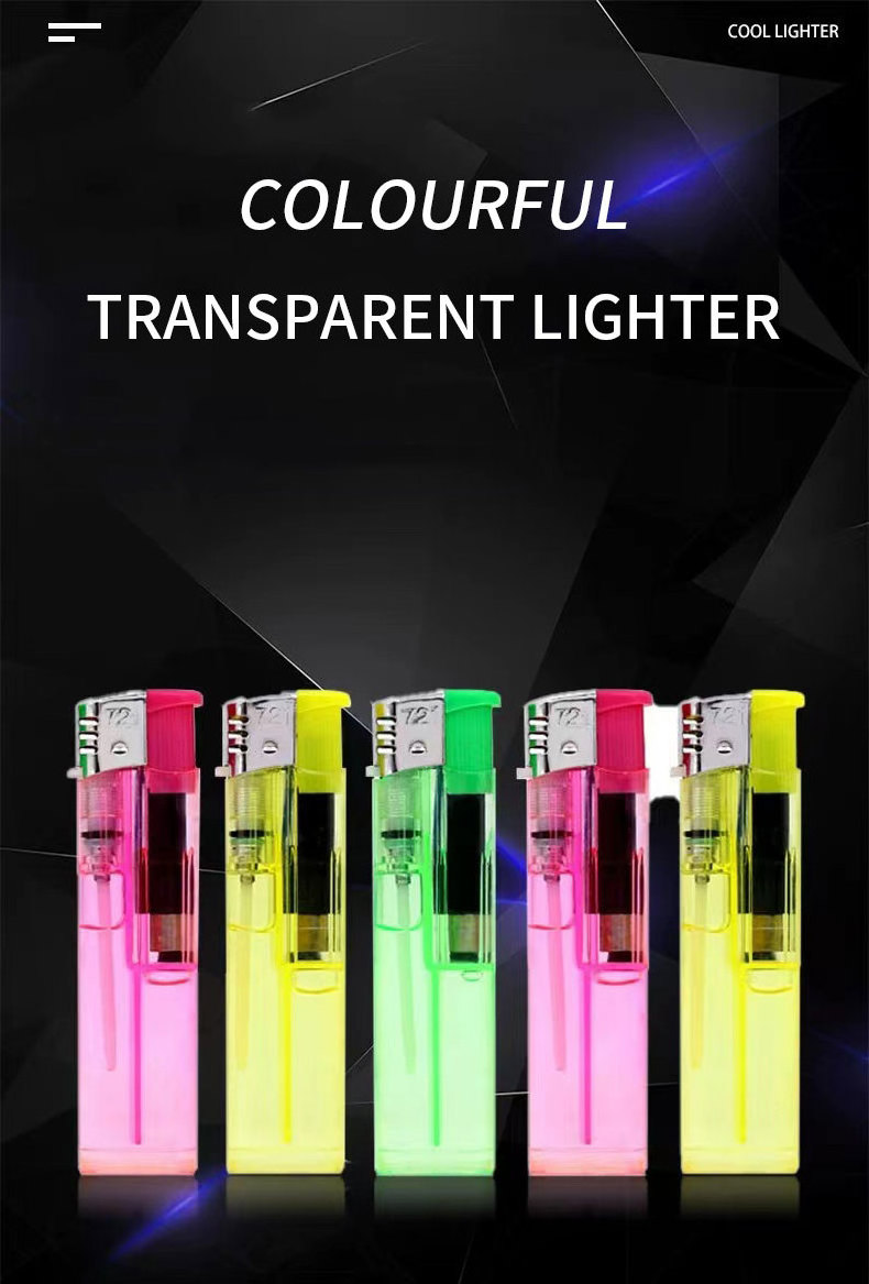 Factory Price Plastic Body Cigarette Gas Lighter Tobacco Smoking Transparent Lighters Plastic Lighter Wholesale