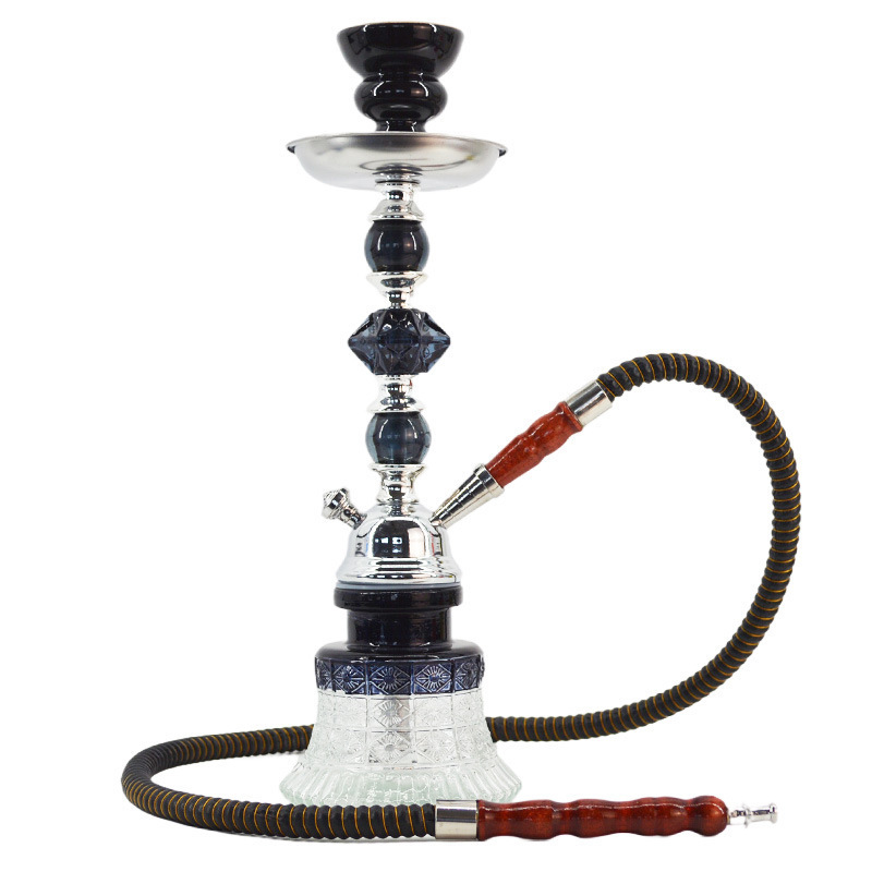 Wholesale Cheap Hookah Smoking  Accessories Saudi arabia colourful Hookah Double Pipes Red Small Glass Shisha Hookah